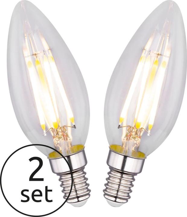 Actual product image Globo LED bulb nickel matt 2xE14 LED (E14, 4 W, 400 lm, 2 x, F)
