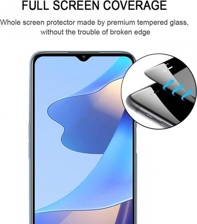 Image du produit Screenguard Oppo A16s Full Screen Protective Glass 2.5D 9H (1 pièce(s), Oppo A16s)