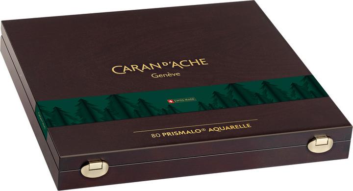 Produktbild Caran d'Ache Prismalo Aquarelle Holzkoffer (Mehrfarbig, Holz, 80 x)