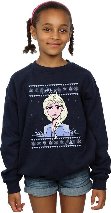 Actual product image Disney Girls Frozen 2 Elsa Christmas Sweatshirt (140, 146)