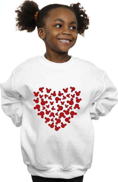 Actual product image Disney Girls Mickey Mouse Heart Silhouette Sweatshirt (140, 146)