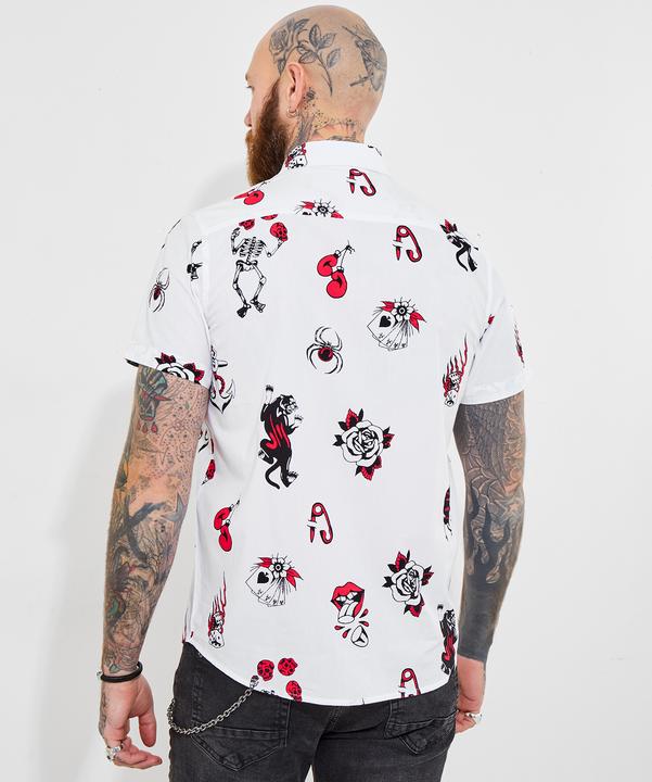 Produktbild Joe Browns Contrast Trim Short Sleeve Tattoo Print Shirt (S)