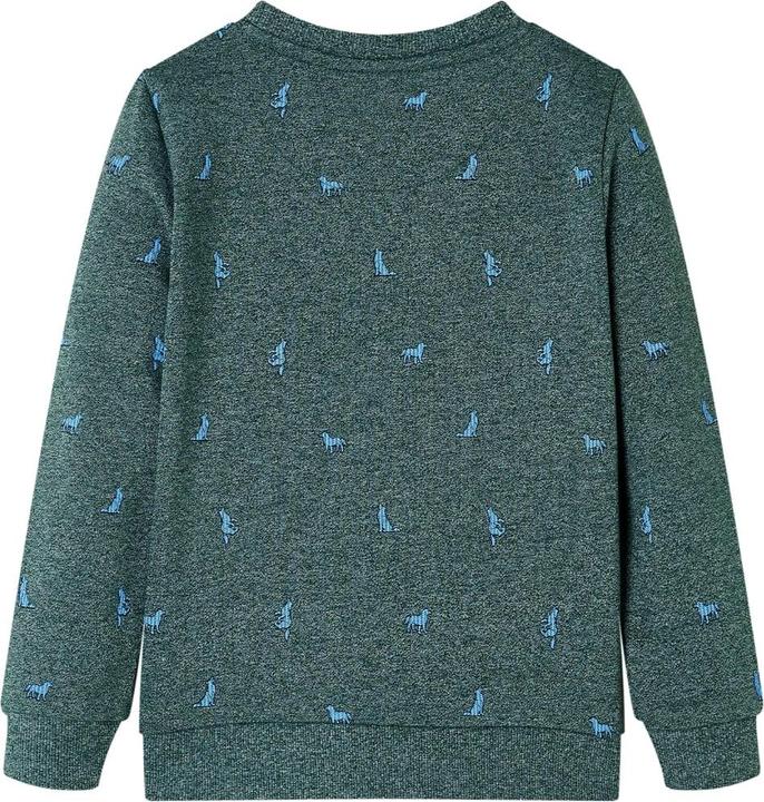Actual product image VidaXL Children's sweatshirt dark green melange 92,Material: 50 (92)