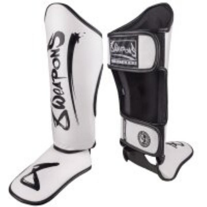 Actual product image 8Weapons Shin Guards, Kids, Unlimited 2.0, white-black, S/M (S/M)