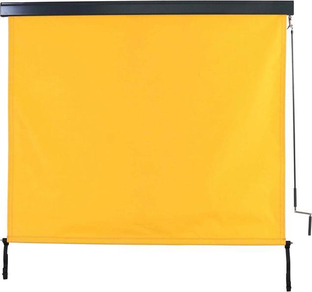 Produktbild Swisshandel24 Vertikalmarkise, Senkrechtmarkise Sichtschutz Aussenrollo Rollo, UV-Schutz 50 Stoff - 250x180cm, gel (1.80 m)