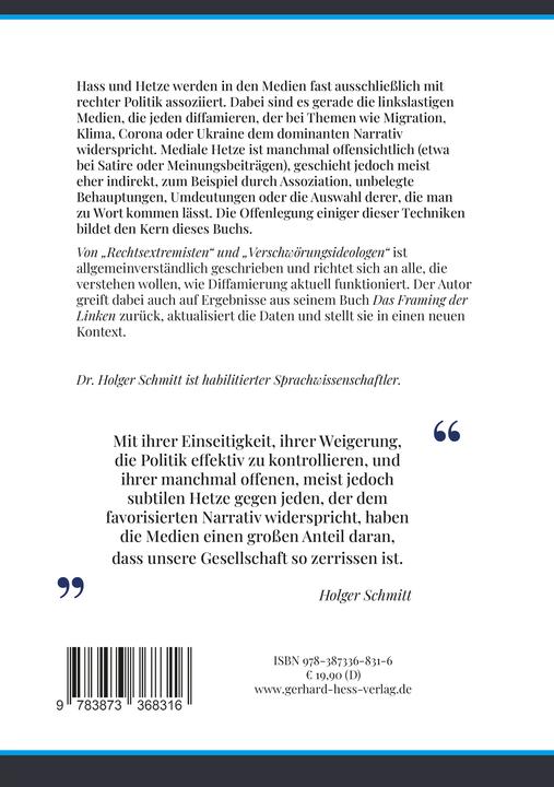 Actual product image Schmitt:Von Rechtsextremisten und Ve (German, Holger Schmitt, 2024)