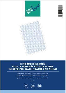 Actual product image BüroLine Ring binder inserts A4 501004 squared 4mm 100 pieces
