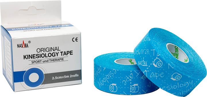 Immagine prodotto Nasara Nastro kinesiologico 2,5 cm x 5 m - 2 rotoli (5 m)
