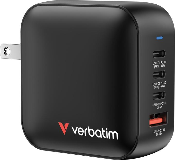 Produktbild Verbatim GaN Charger 100W 4 Devises (100 W)