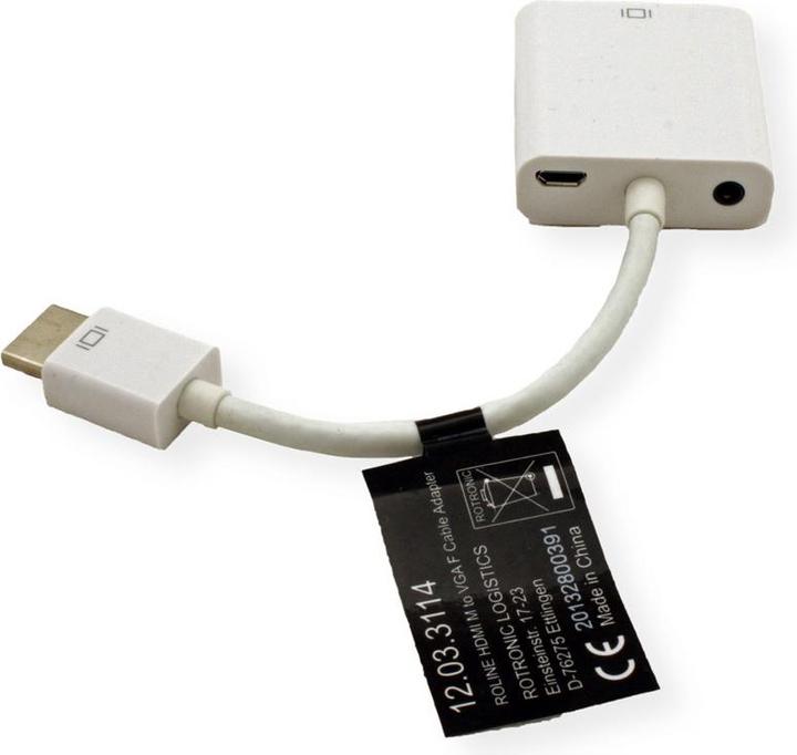 Actual product image Roline HDMI to (VGA, 15 cm)