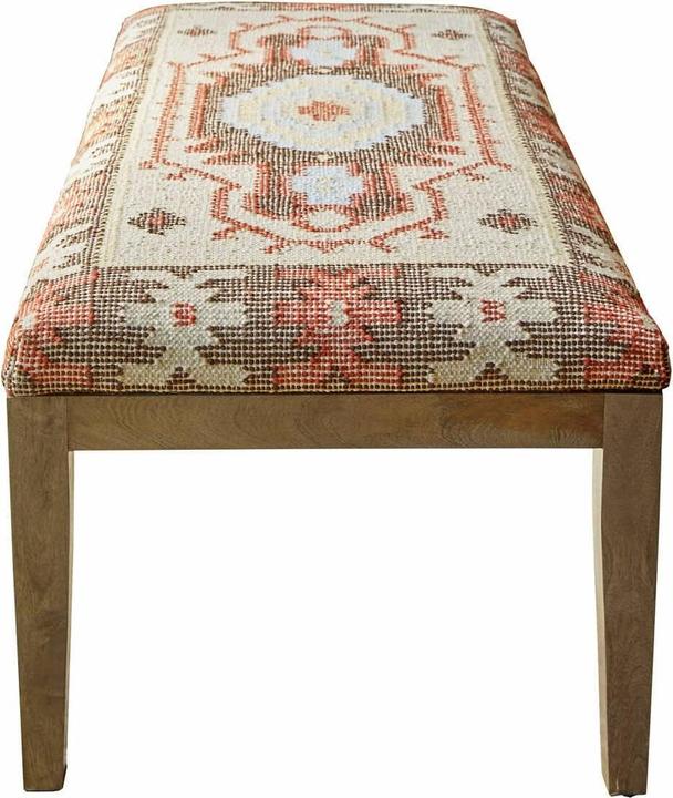 Actual product image Loberon Bench Kadiran brown/beige (122 cm)