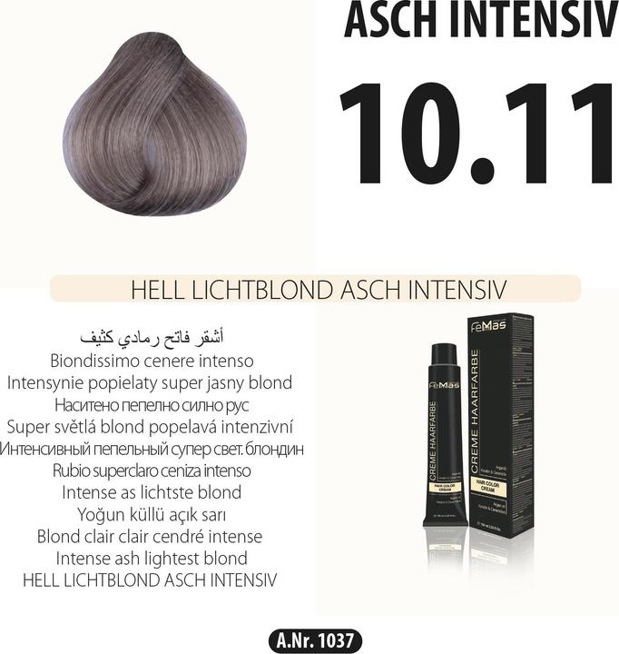 FemMas (10.1) Haarfarbe Hell Lichblond Asch 100ml (Hell Lichblond Asch 100ml)
