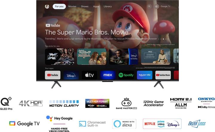 Actual product image TCL 55C69B Ultra HD HDR QLED TV 55 (139 cm) (55", QLED, 4K, 2024)