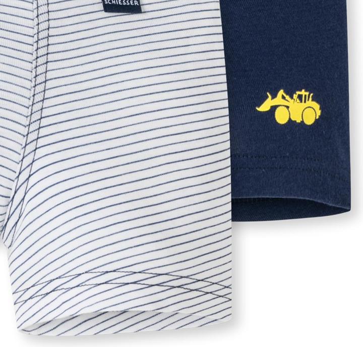 Actual product image Schiesser Pack of 6 Kids Boys Fine Rib Organic Cotton Shorts / Pants (116, pack of 6)