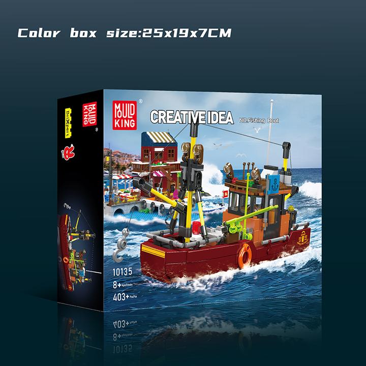Actual product image Mould King Fishing boat
