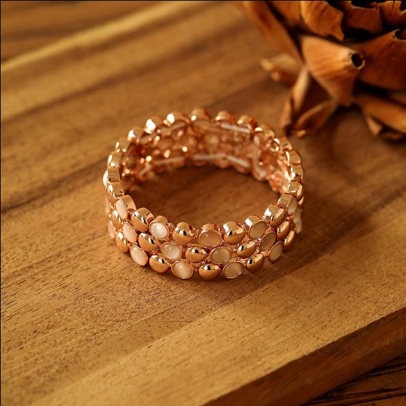 Immagine prodotto Andreani Bracciale con vera pietra lavica (8 cm, Pietre, Metallo)