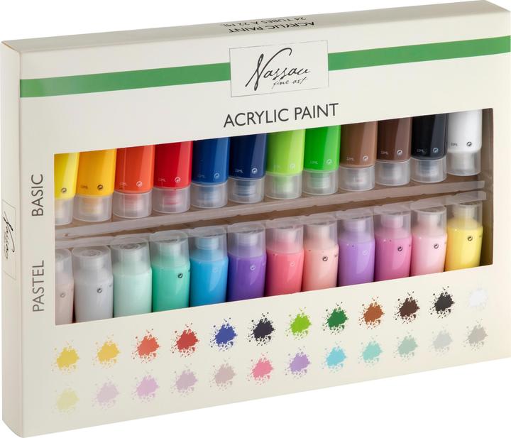 Produktbild Art Sensations Nassau Acrylfarbe Basis und Pastelle (Schwarz, 24 ml)