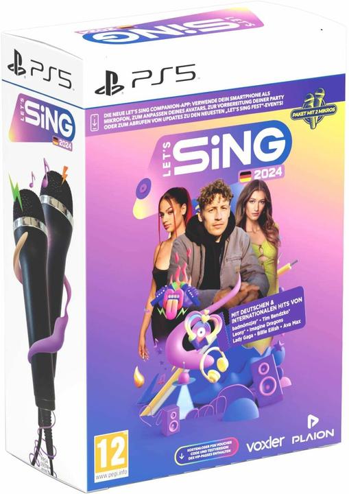Actual product image Ravenscourt Lets Sing 2024 PS5 + 2 Mics (PS5, DE)