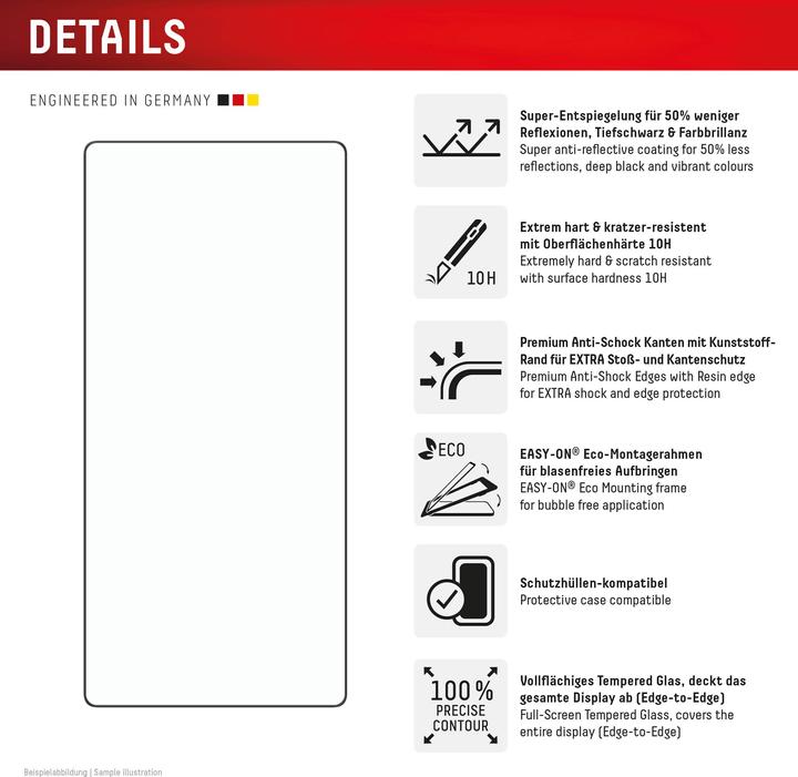 Image du produit Displex Premium Glass, Full Cover Panzerglas (1 pièce(s), Samsung Galaxy S25 Ultra)