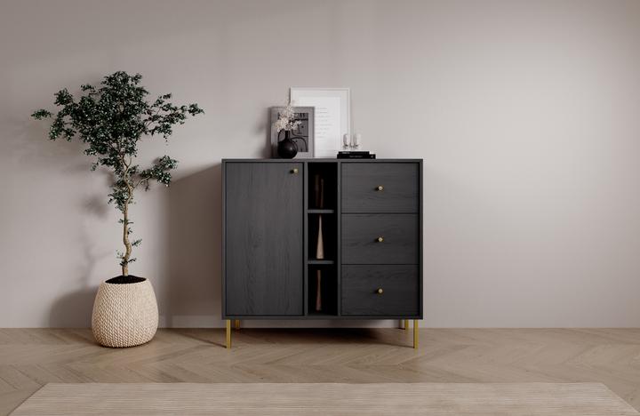 Actual product image ADRK Furniture Tili 1D 3S 3P chest of drawers (100.5 x 41 x 95 cm)