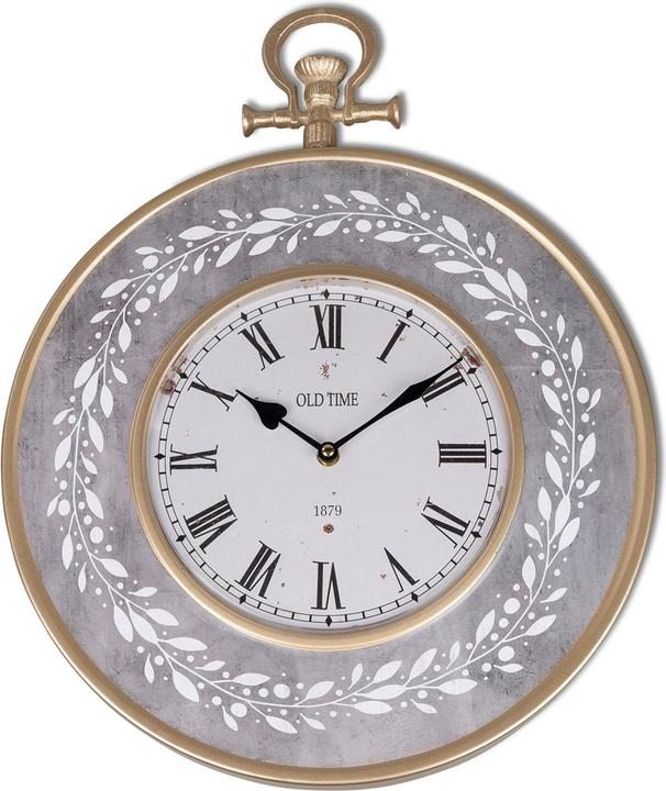 Produktbild Formano Wanduhr grau antik mit Ranke (40 cm)