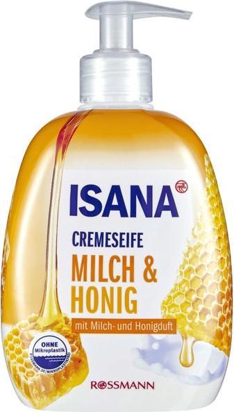 Isana Flüssigseifen Seife Milch&Honig 500ml 500 ml (Flüssigseife, 500 ml)