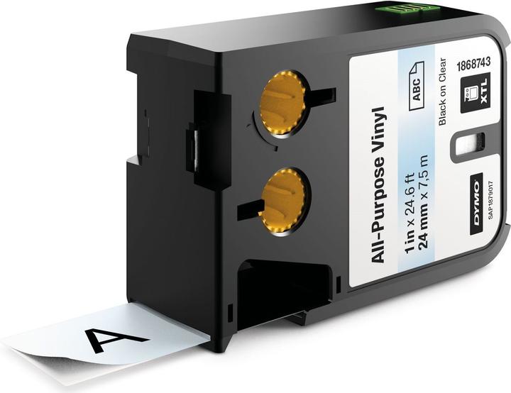 Dymo XTL Schriftband, Vinyl (2.40 cm, Transparent)