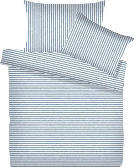 Image du produit Living Home Jersey mélangé à rayures (Set de linge de lit, 160 x 210 cm, 65 x 100 cm)