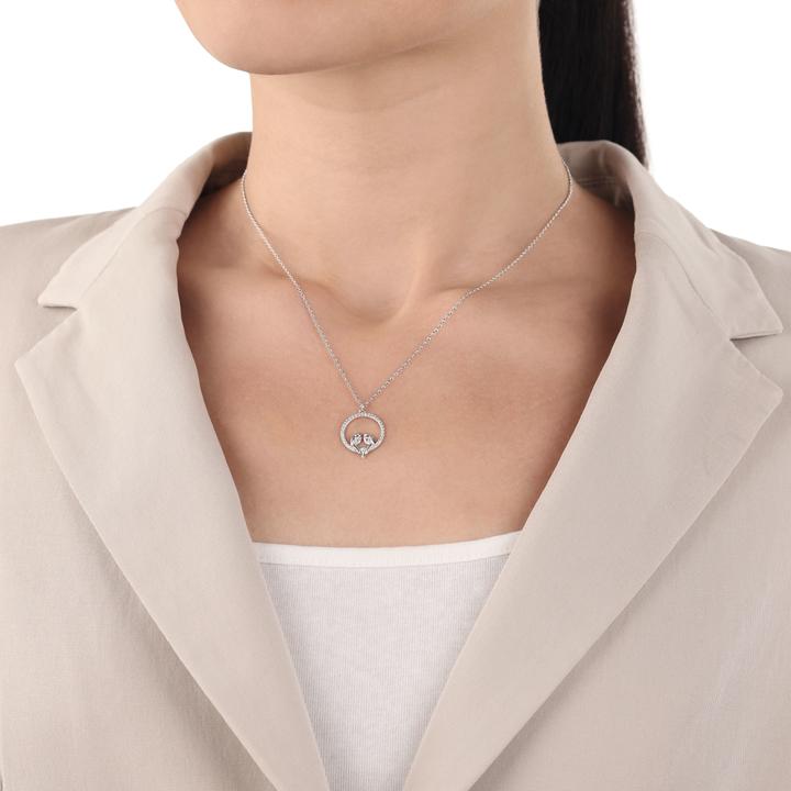 Produktbild Amor Halsschmuck für Damen, 925 Sterling Silber, Zirkonia synth. | Vogel (Silber 925)