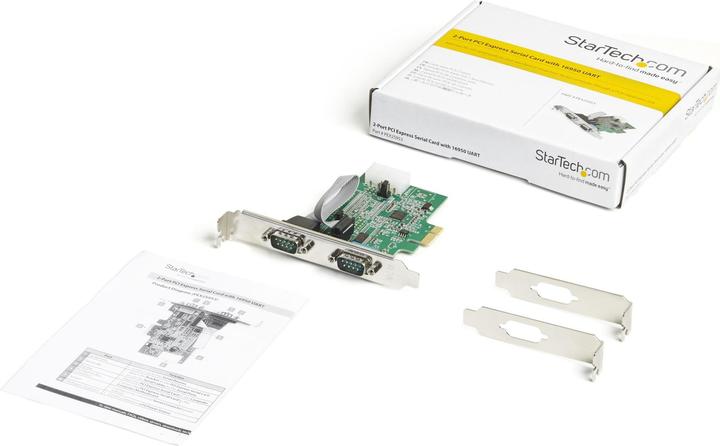Actual product image StarTech .com 2 Port PCI Express RS232 Serial Adapter Card