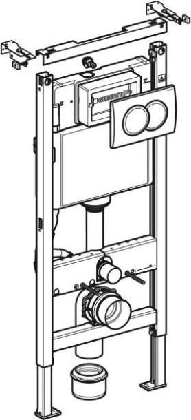 Actual product image Geberit Frame In Wall Delta Tank Chrome Button