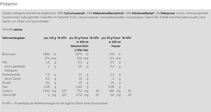 Nährwerte und Zutaten Weider Protein 80 Plus (Banane, 1 Stk., 500 g)