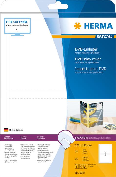 Produktbild Herma CD Einleger A4