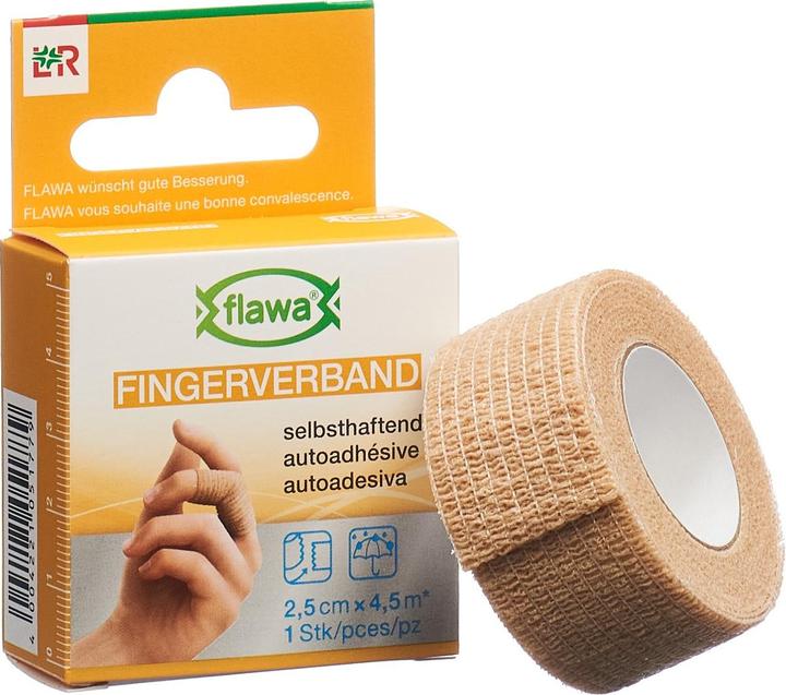 Produktbild Flawa Fingerverband selbsthaftend 2.5cmx4.5m hautfarbig (1 x)