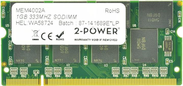 Immagine prodotto 2-Power 1GB PC2700 333MHz SODIMM (1 x 1GB, 400 MHz, DDR-RAM, SO-DIMM)