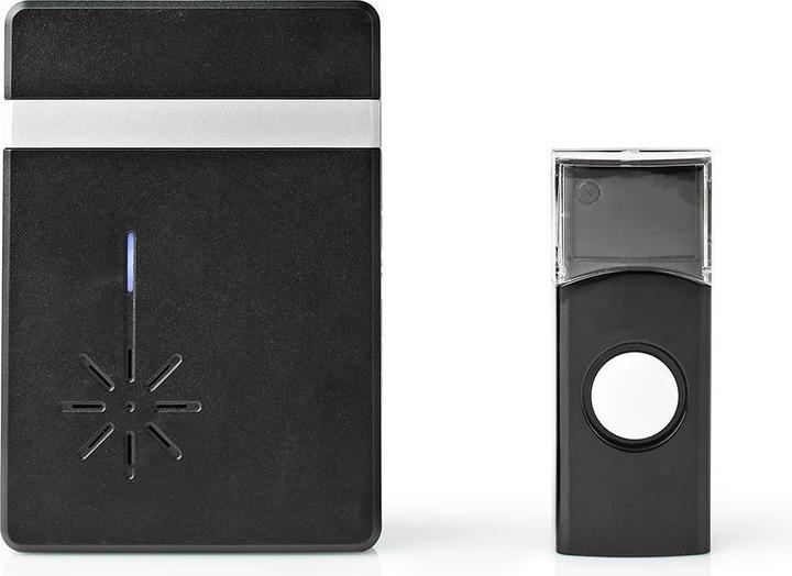 Actual product image Nedis Wireless Doorbell Set Battery Powered 3 V DC 1x CR2032 Volume: 80 dB Signal Range: 300 m IP44