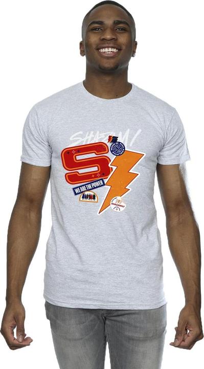 Actual product image Mens Shazam Fury Of The Gods Sticker Spam T-Shirt (3XL)