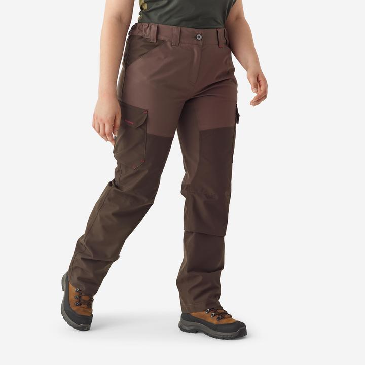 Produktbild Solognac Jagd-Regenhose Damen 500 Cargo-Taschen braun (40, 42)