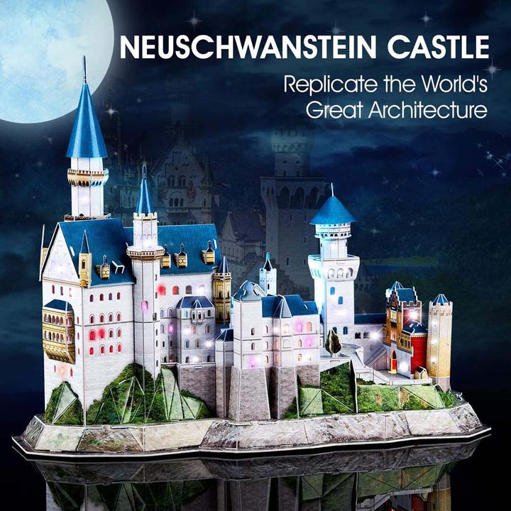 Produktbild Cubicfun Puzzle 3D Schloss Neuschwanstein (128 Teile)
