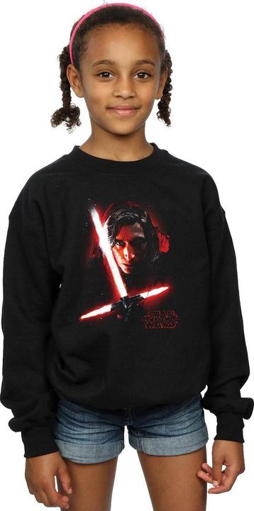 Actual product image Star Wars Girls The Last Jedi Kylo Ren Brushed Sweatshirt (128)