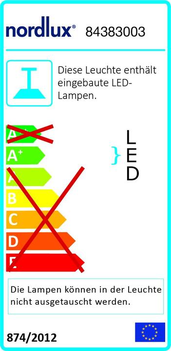 Label énergétique Nordlux DEE verre (980 lm)