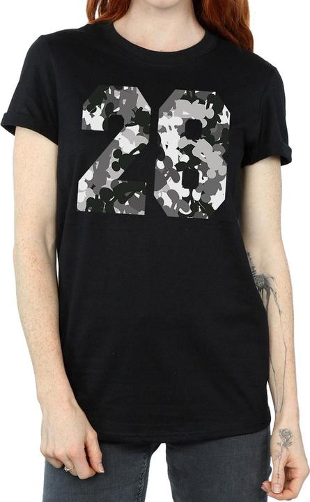 Actual product image Disney Womens/Ladies Mickey Mouse Pattern 28 Cotton Boyfriend T-Shirt (XL)