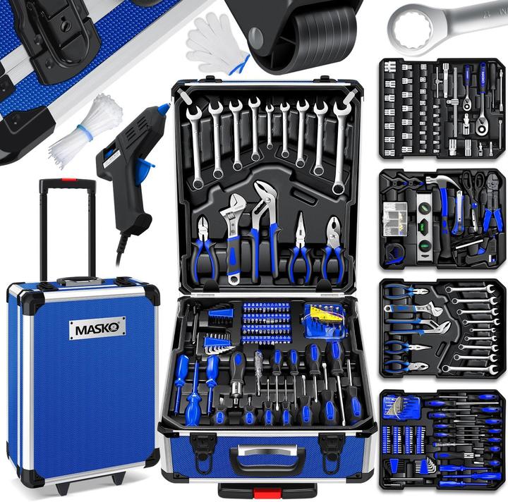 Actual product image Masko Tool case with wheels (969 pieces)