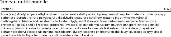Valori nutrizionali e ingredienti Bioearth Lait solaire spray SPF 50 (Spray solare, SPF 50, 150 ml)