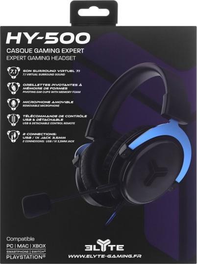 Produktbild T'nB Casque Micro Gamer Elyte HY-500 Expert (Noir/Bleu) (Kabelgebunden)