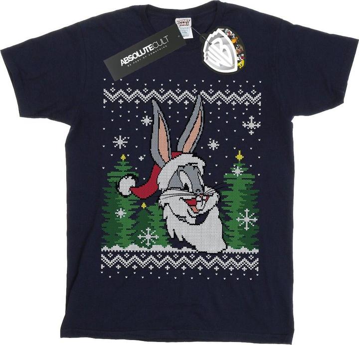 Produktbild Looney Tunes Bugs Bunny Christmas Fair Isle TShirt Jungen (152, 158)
