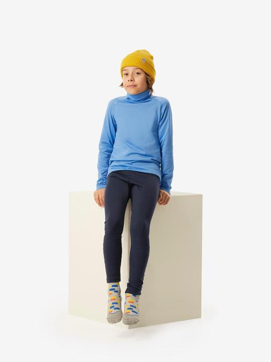 Produktbild Wedze Skiunterwäsche Funktionsshirt Kinder hoher Kragen - BL 500 blau (152)
