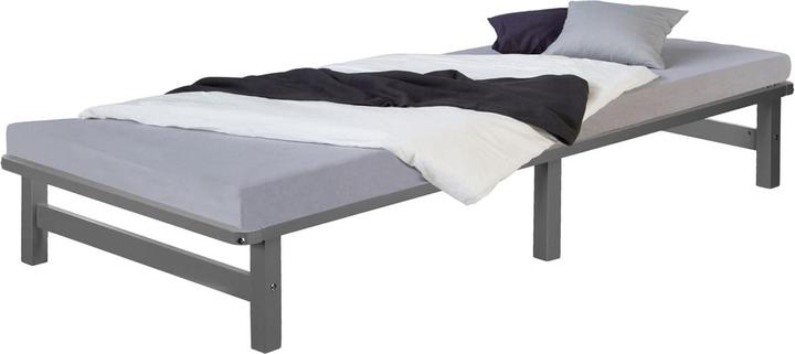 Actual product image Jamb Pallet bed Wooden bed 90x200cm solid wood white (90 x 200 cm)