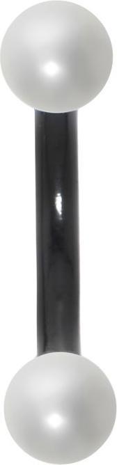 Actual product image Bijouteria Eyebrow Pin (Surgical steel 316L, PVD coating (black), Synthetic pearl)