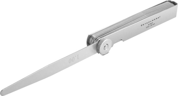 Produktbild Stahlwerk Fühlerlehre 0,05-1 mm 20 Präzisionsblätter aus gehärtetem Edelstahl (10 cm)